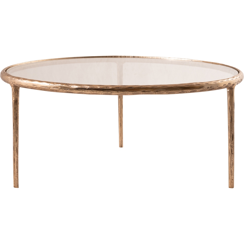 Meridian Furniture Evren Glass Top And Aluminum Base Coffee Table