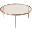 Meridian Furniture Evren Glass Top And Aluminum Base Coffee Table