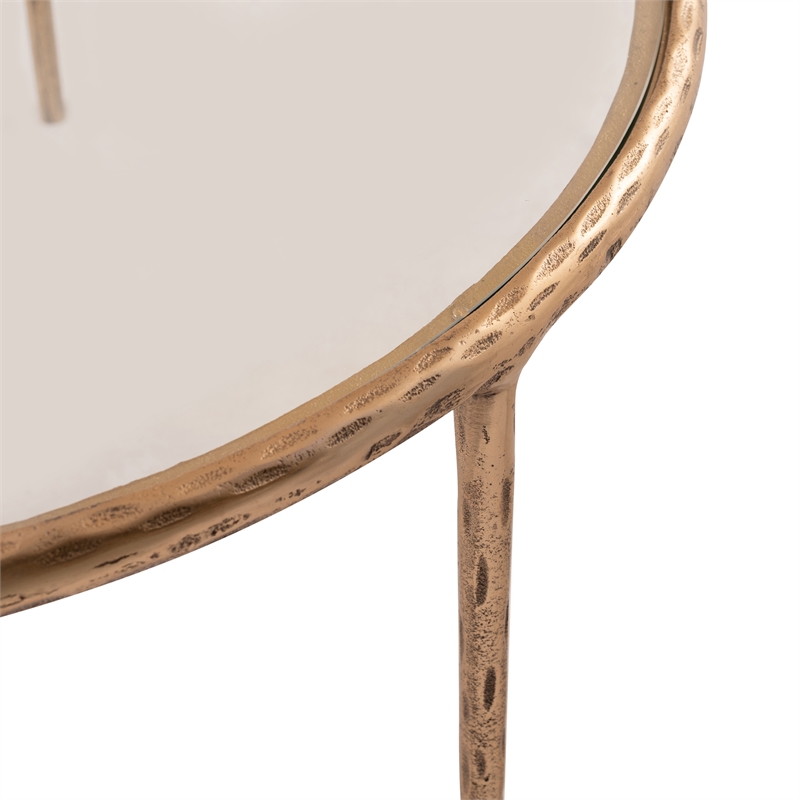 Meridian Furniture Evren Glass Top And Aluminum Base Coffee Table