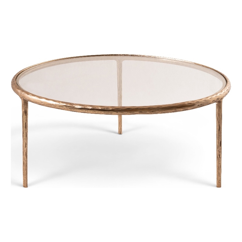 Meridian Furniture Evren Glass Top And Aluminum Base Coffee Table