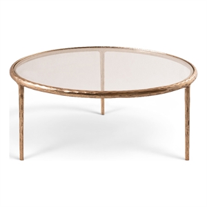 Meridian Furniture Evren Glass Top And Aluminum Base Coffee Table