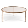 Meridian Furniture Evren Glass Top And Aluminum Base Coffee Table