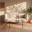 Meridian Furniture Evren Glass Top And Aluminum Base Coffee Table