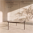 Meridian Furniture Evren Glass Top And Aluminum Base Coffee Table