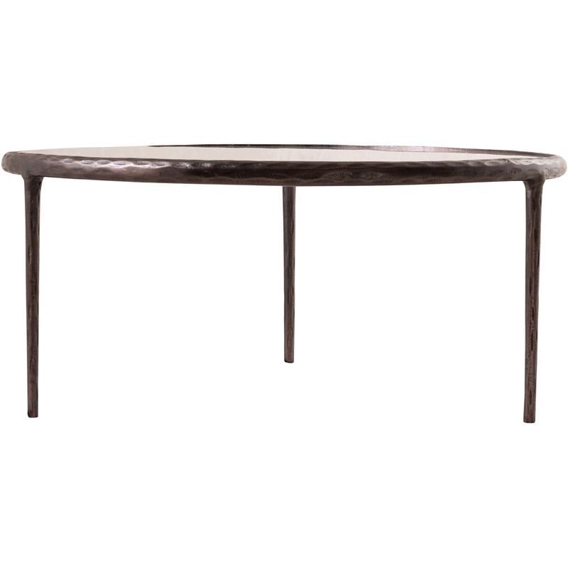 Meridian Furniture Evren Glass Top And Aluminum Base Coffee Table