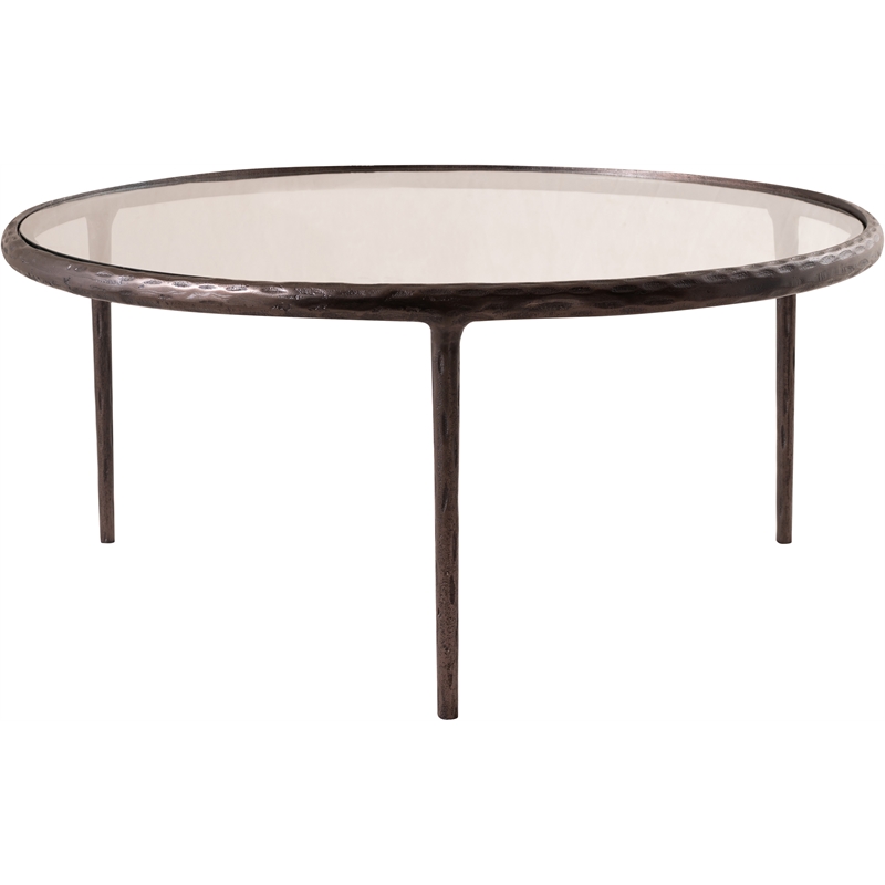 Meridian Furniture Evren Glass Top And Aluminum Base Coffee Table