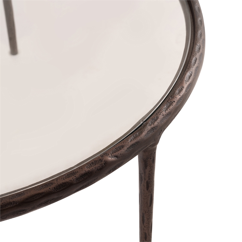 Meridian Furniture Evren Glass Top And Aluminum Base Coffee Table