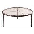 Meridian Furniture Evren Glass Top And Aluminum Base Coffee Table