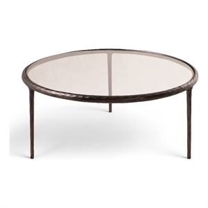 Meridian Furniture Evren Glass Top And Aluminum Base Coffee Table
