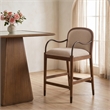 Meridian Furniture Cambria Beige Fabric Counter Stool