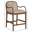 Meridian Furniture Cambria Beige Fabric Counter Stool