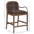 Meridian Furniture Cambria Brown Fabric Counter Stool