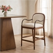 Meridian Furniture Cambria Cream Fabric Counter Stool