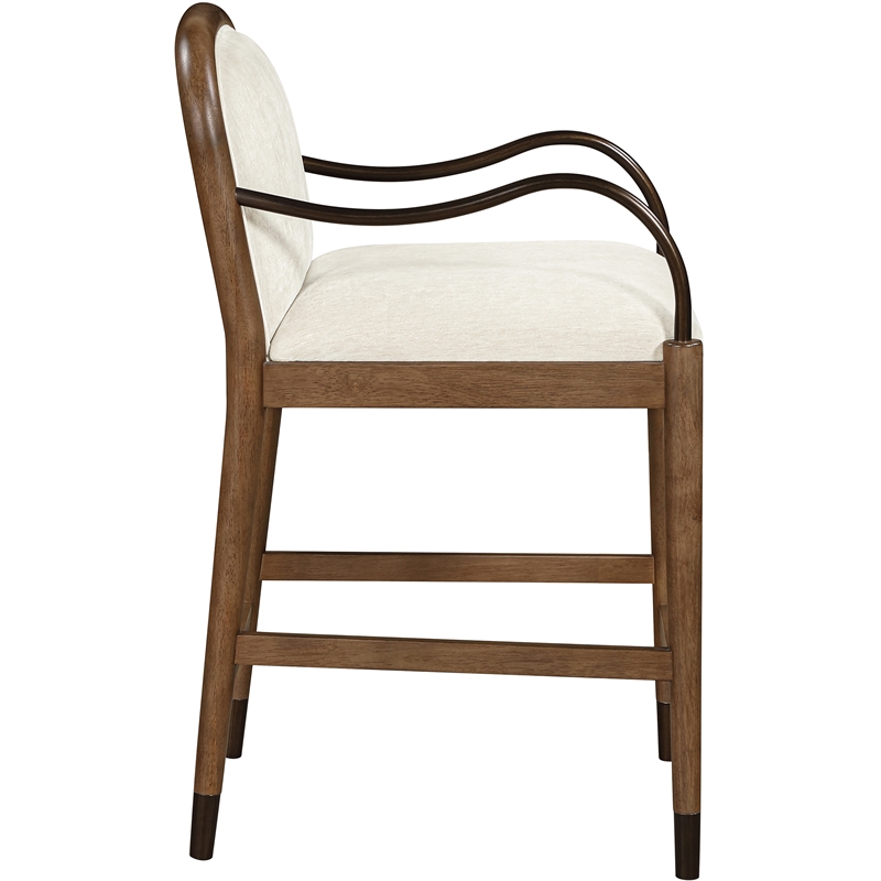 Meridian Furniture Cambria Cream Fabric Counter Stool