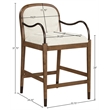 Meridian Furniture Cambria Cream Fabric Counter Stool