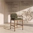 Meridian Furniture Cambria Green Fabric Counter Stool