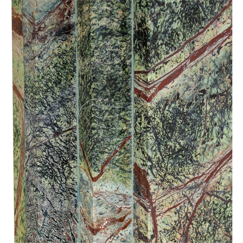 Meridian Furniture Caldera Forest Green Genuine Marble And Fabric Table Lamp