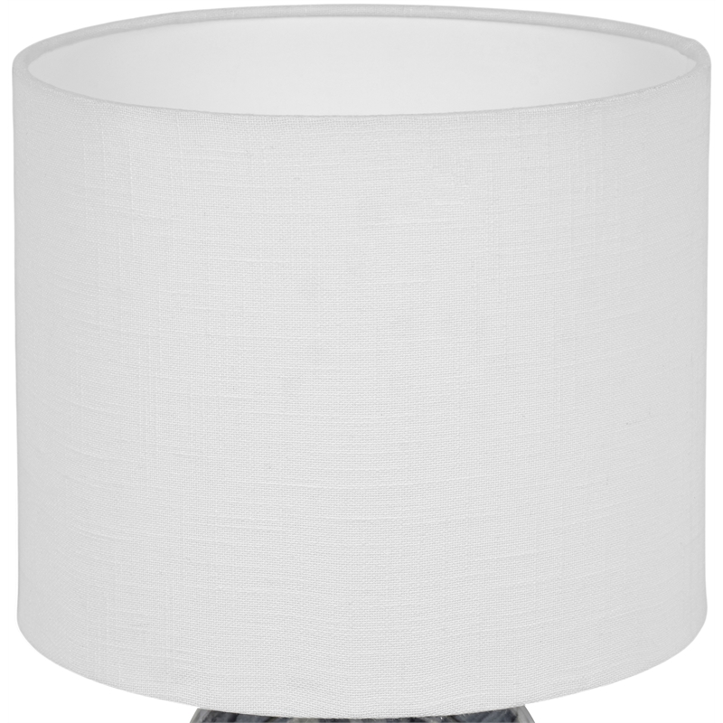 Meridian Furniture Caldera Grey Genuine Marble And Fabric Table Lamp