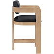 Meridian Furniture Sacha Black Vegan Leather Upholstered Counter Stool