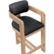 Meridian Furniture Sacha Black Vegan Leather Upholstered Counter Stool