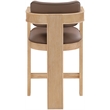 Meridian Furniture Sacha Brown Vegan Leather Upholstered Counter Stool