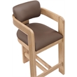 Meridian Furniture Sacha Brown Vegan Leather Upholstered Counter Stool