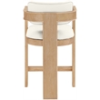 Meridian Furniture Sacha Cream Vegan Leather Upholstered Counter Stool