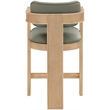 Meridian Furniture Sacha Olive Vegan Leather Upholstered Counter Stool