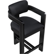 Meridian Furniture Sacha Black Vegan Leather Upholstered Counter Stool