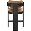 Meridian Furniture Sacha Cognac Vegan Leather Upholstered Counter Stool