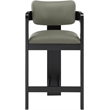 Meridian Furniture Sacha Olive Vegan Leather Upholstered Counter Stool