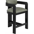 Meridian Furniture Sacha Olive Vegan Leather Upholstered Counter Stool
