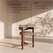 Meridian Furniture Sacha Brown Vegan Leather Upholstered Counter Stool