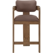 Meridian Furniture Sacha Brown Vegan Leather Upholstered Counter Stool