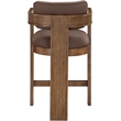 Meridian Furniture Sacha Brown Vegan Leather Upholstered Counter Stool