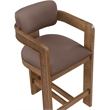 Meridian Furniture Sacha Brown Vegan Leather Upholstered Counter Stool