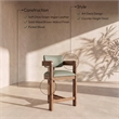 Meridian Furniture Sacha Olive Vegan Leather Upholstered Counter Stool
