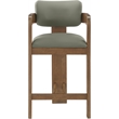Meridian Furniture Sacha Olive Vegan Leather Upholstered Counter Stool