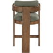 Meridian Furniture Sacha Olive Vegan Leather Upholstered Counter Stool