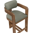 Meridian Furniture Sacha Olive Vegan Leather Upholstered Counter Stool
