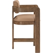 Meridian Furniture Sacha Tan Vegan Leather Upholstered Counter Stool