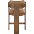 Meridian Furniture Sacha Tan Vegan Leather Upholstered Counter Stool
