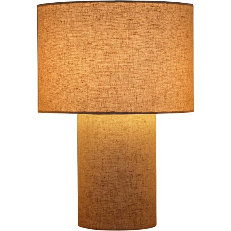 Meridian Furniture Monarca Beige Linen Textured Fabric Table Lamp