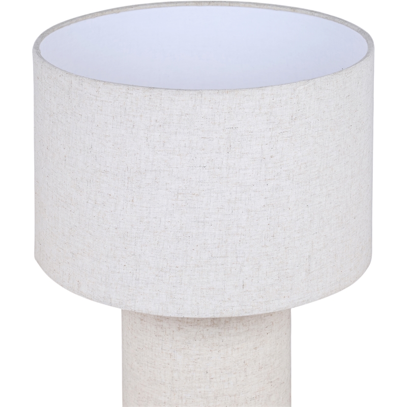 Meridian Furniture Monarca Beige Linen Textured Fabric Table Lamp