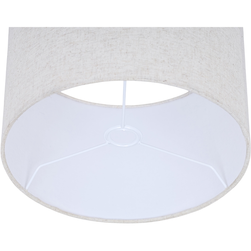 Meridian Furniture Monarca Beige Linen Textured Fabric Table Lamp