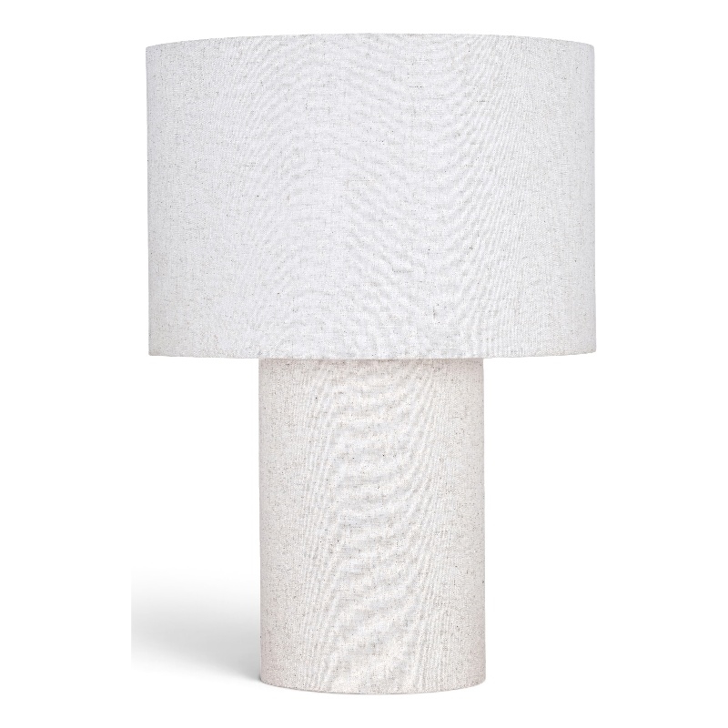 Meridian Furniture Monarca Beige Linen Textured Fabric Table Lamp