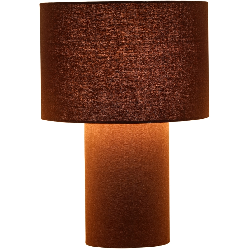 Meridian Furniture Monarca Brown Linen Textured Fabric Table Lamp