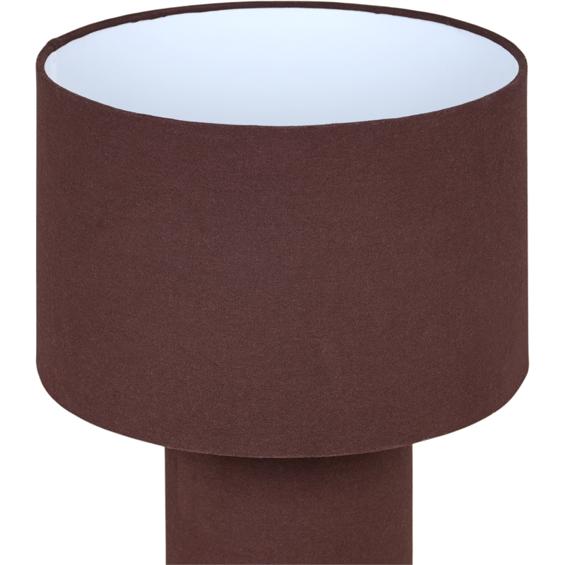 Meridian Furniture Monarca Brown Linen Textured Fabric Table Lamp