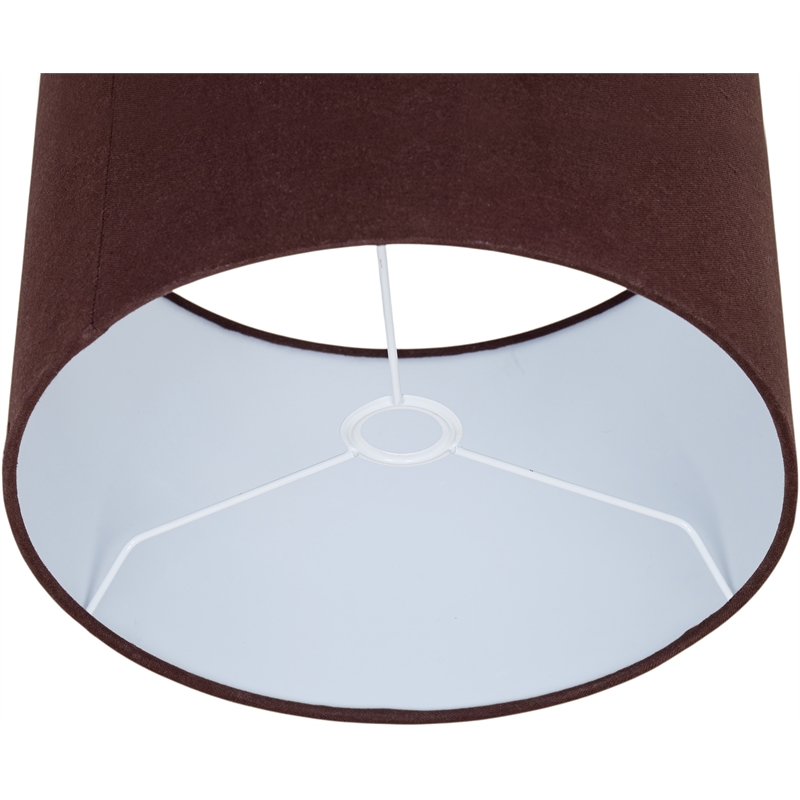 Meridian Furniture Monarca Brown Linen Textured Fabric Table Lamp