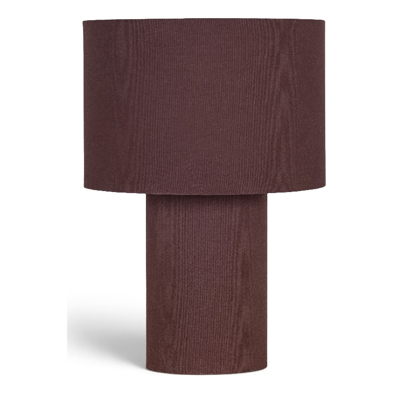 Meridian Furniture Monarca Brown Linen Textured Fabric Table Lamp